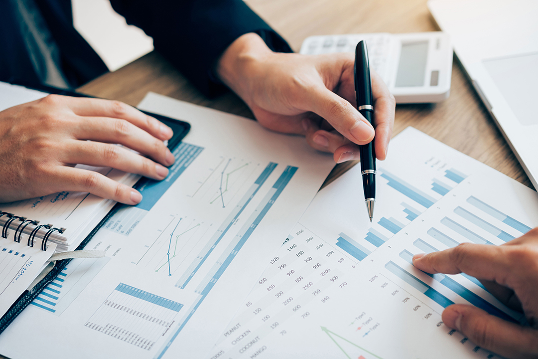 Accounting Staff Reviewing Graphs