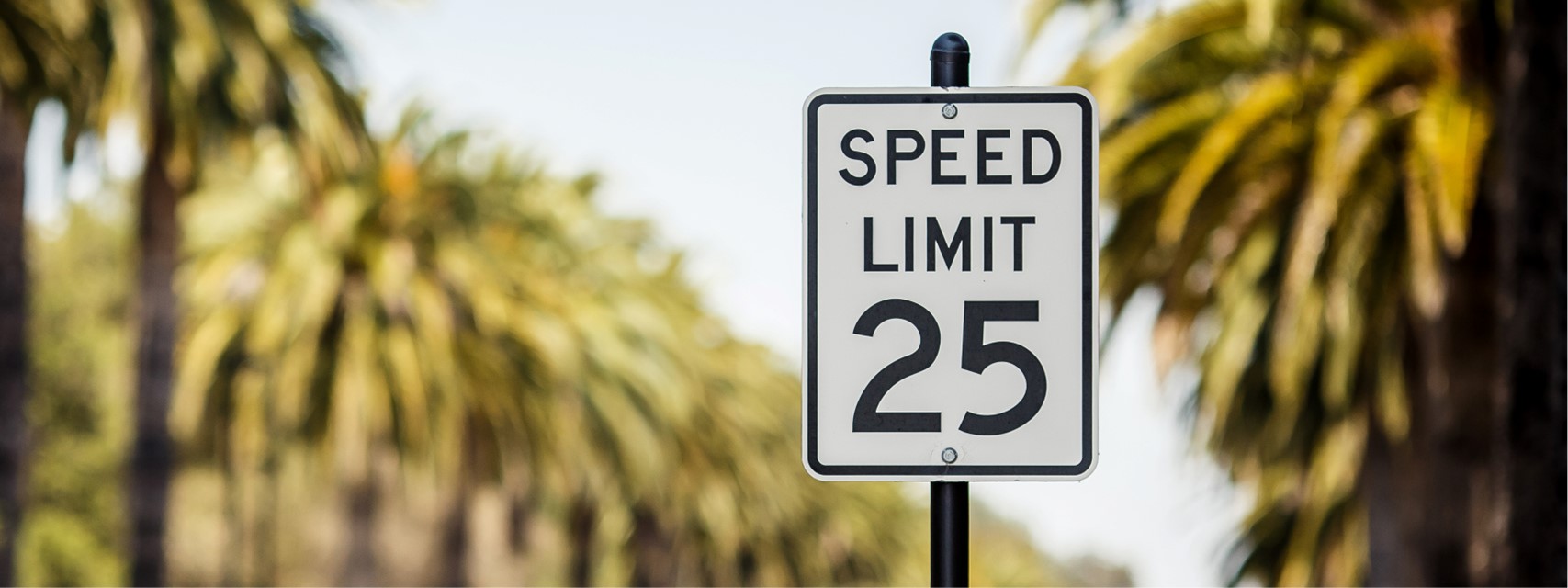Picture of 25 mph speed limit sign