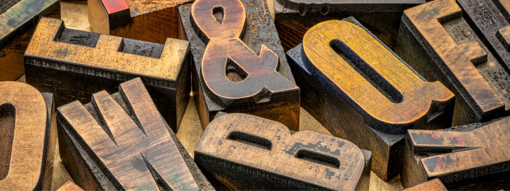 vintage letter blocks