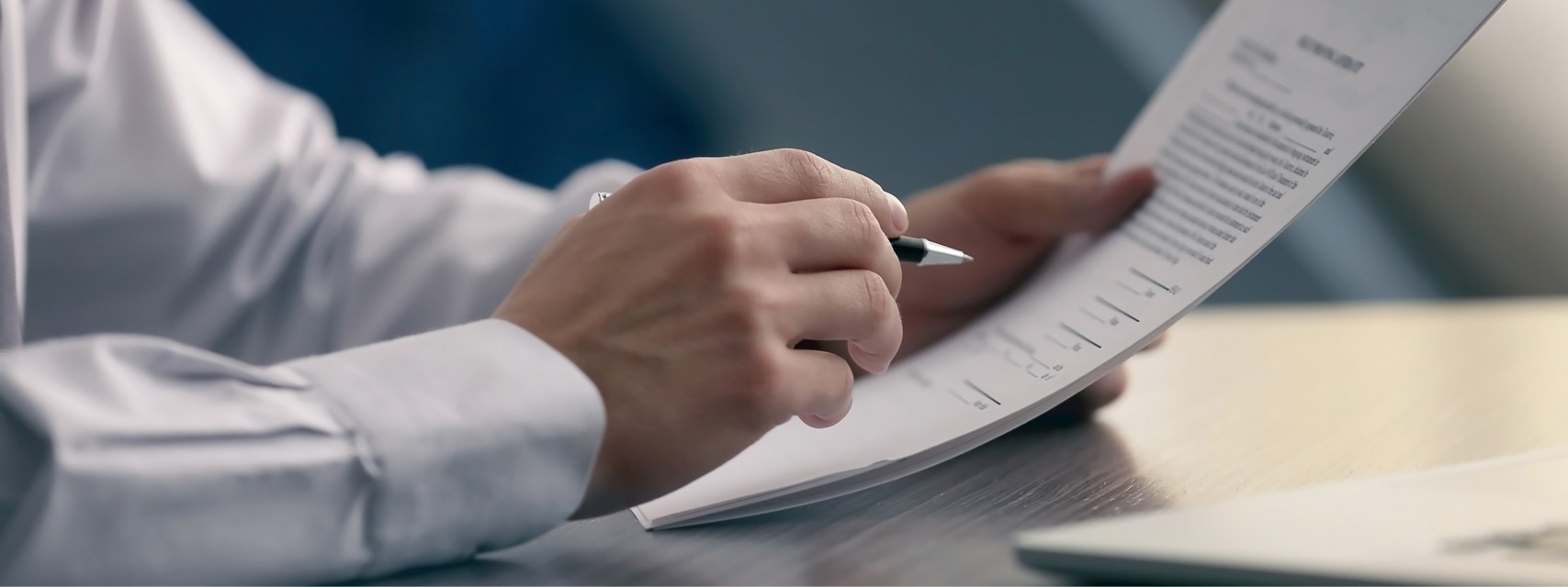 Businessman reviewing an equity award agreement