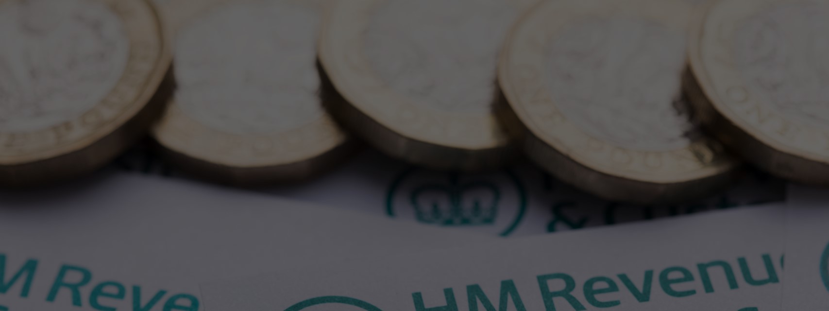 British pound coins with HMRC forms