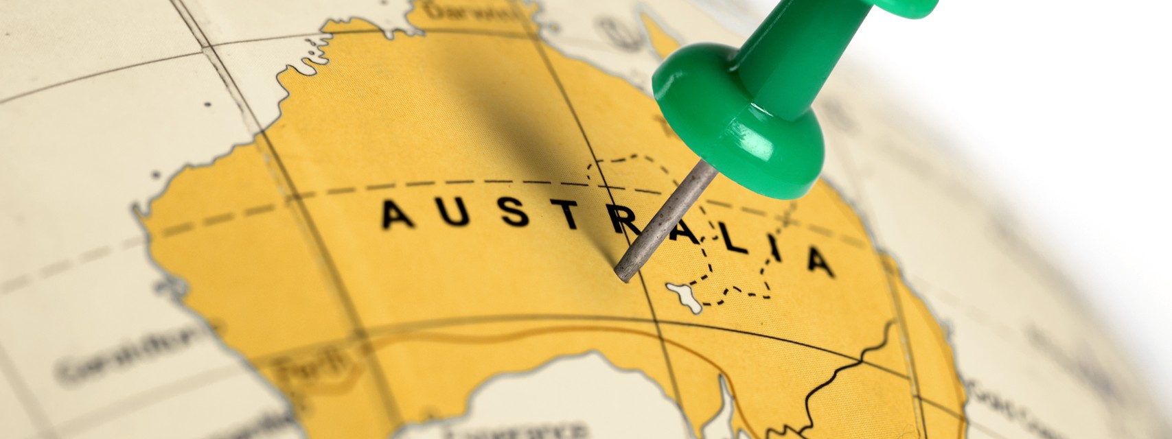 Australia on globe