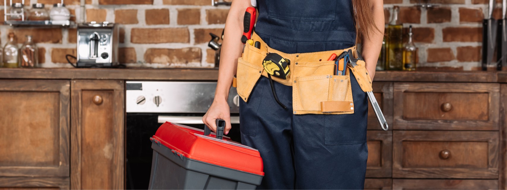 Lady with a toolbox