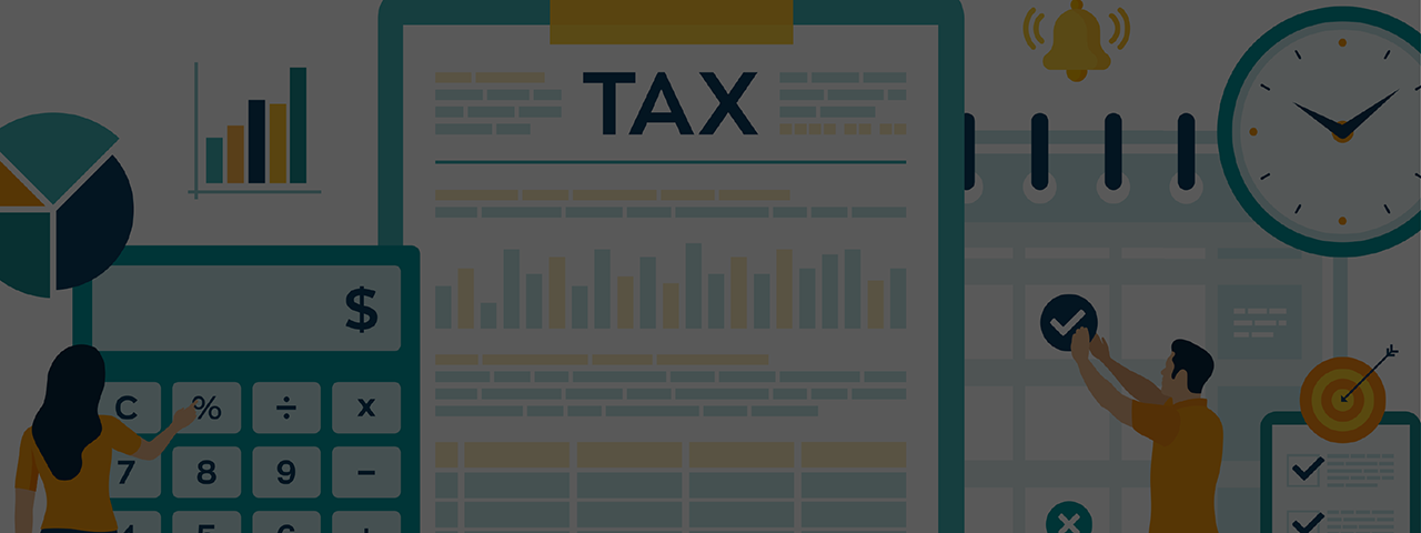 Illustration of calculating taxes, calendar