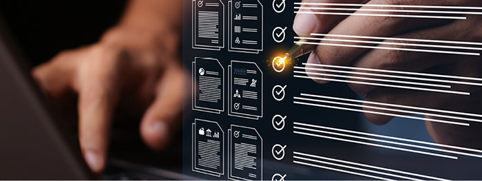 Reviewing digital documents and checking them off